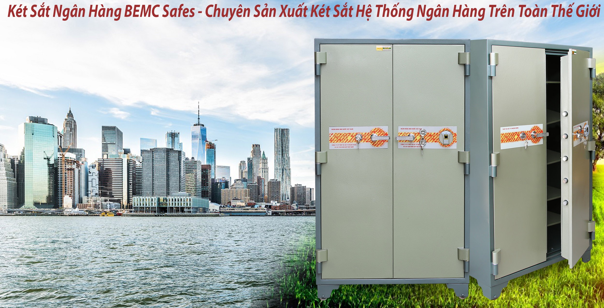 hình ảnh sản phẩm Két Sắt Vân Tay Bank Safes 2 Cửa BEMC K1750F Công Nghệ Vân Tay Bảo Mật